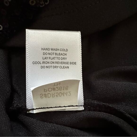 Donna Ricco Dress Gold Black Sequin V-Neck Sleeveless Evening Sheath Size 4 - Picture 12 of 14